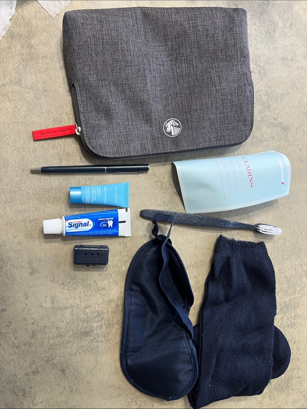 Air France clarins travel kit